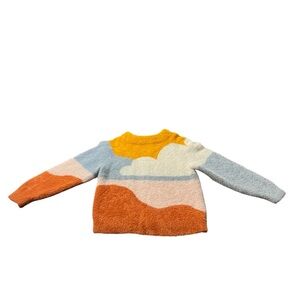 Hanna Andersson Kids's Sweater in Yellow, Blue, Coral and White Size 5